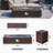 Tashieka 42-Inch Rectangular Iron Propane Outdoor Fire Pit Table with Tank Cover, Lid and Rain Cover-252151695