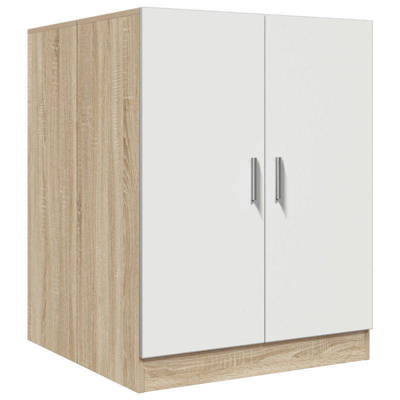 Awab Solid Wood Linen Cabinet, Old Wood