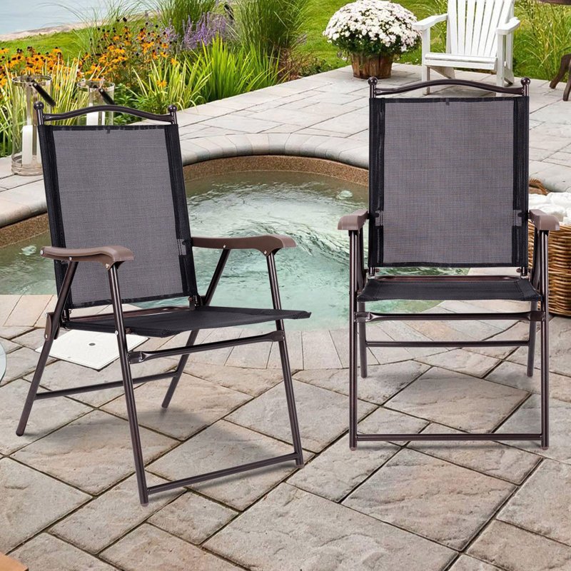 Alvo Steel Outdoor Lounge Chair, Black
