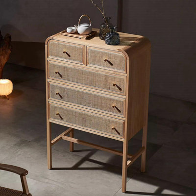Buffet décoratif Mid-Century moderne en bois massif Burlywood
