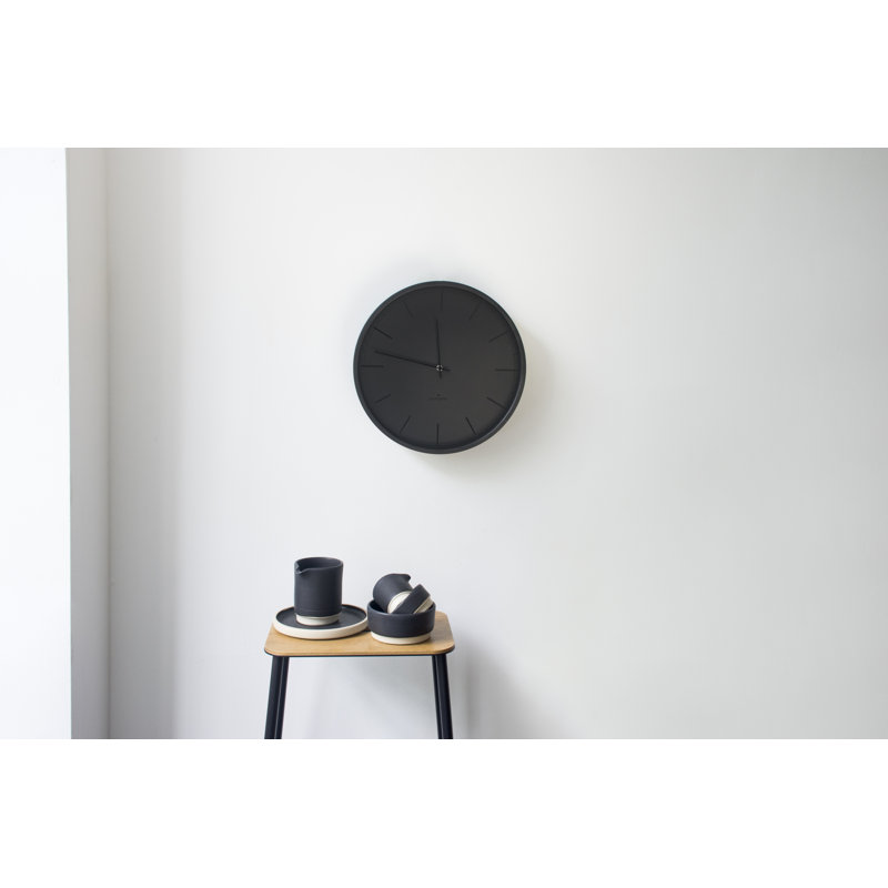 Horloge murale noire Tone25 (9,8 po), Noir, Petit
