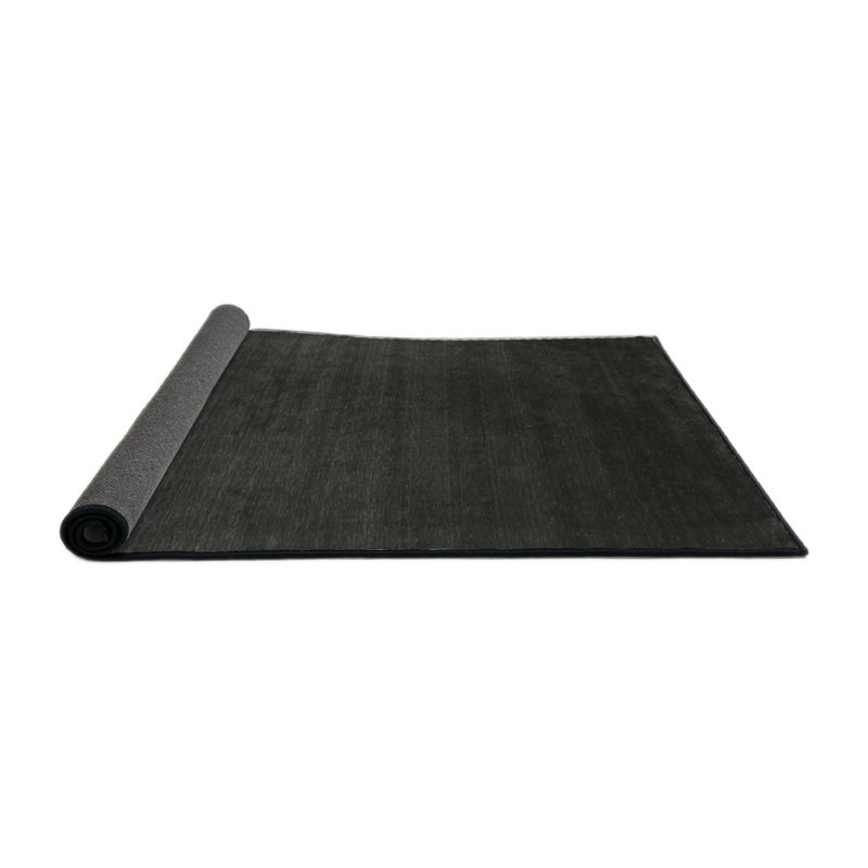 Tapis contemporain noir, Rond 4 pi