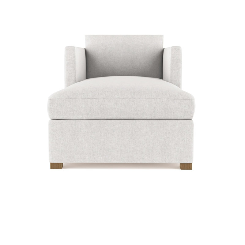 Madison Chaise Lounge, Plush Velvet Silver Streak, Weathered