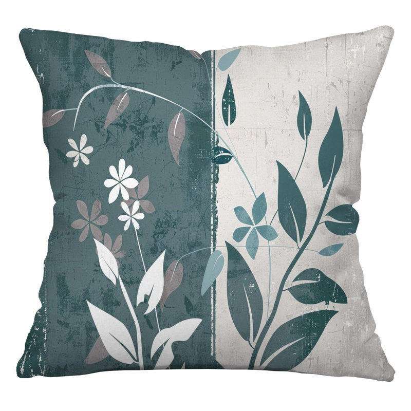 Coussin Botanical, H 18 po x l 18 po