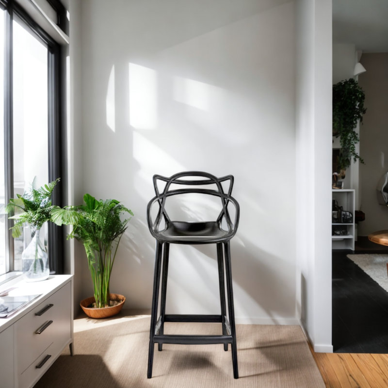 Tabouret de comptoir Reppek, Tabouret de comptoir (siège d'une hauteur de 26 p, Noir