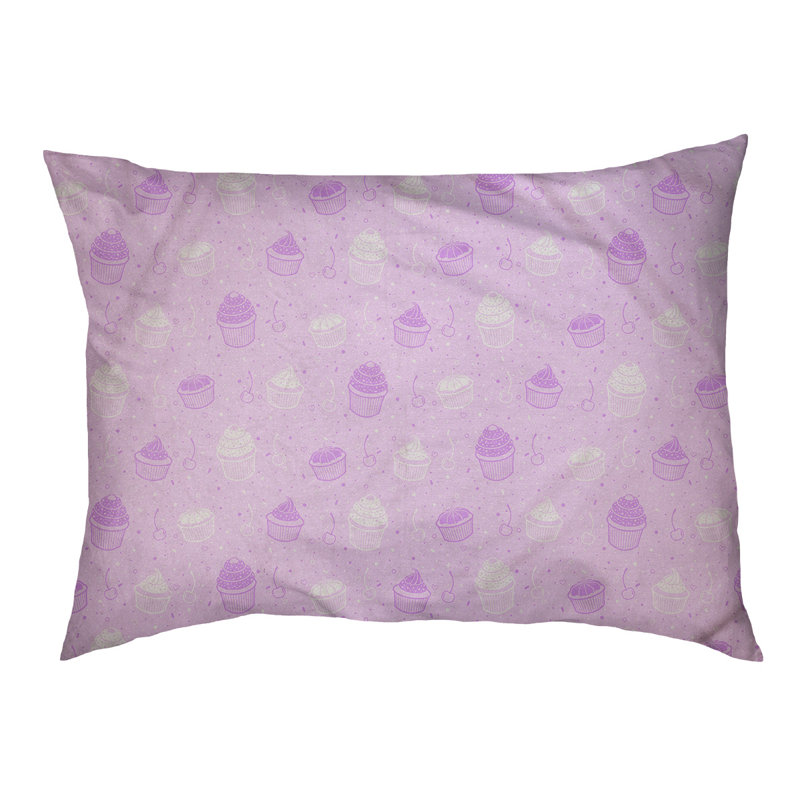 Coussin stylisé pour chat pastel petits gâteaux Byrge, L 9,5 po x l 29,5 po, Mauve