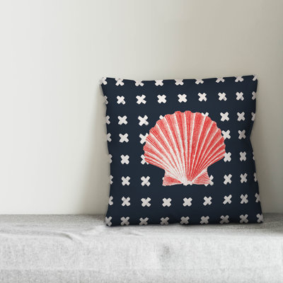  Nautical Shell Throw Pillow