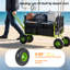 Chariot de jardin en acier vert L 50,50 po x l 25,50 po x H 38,00 po, capacité de 550 lb