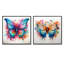 «Colorful Butterfly I», ensemble de 2 impressions sur toile d'insectes et d'insectes-102587978-102587981
