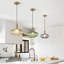 Abat-jour suspendu en verre rayé Kitchen Island Farmhouse