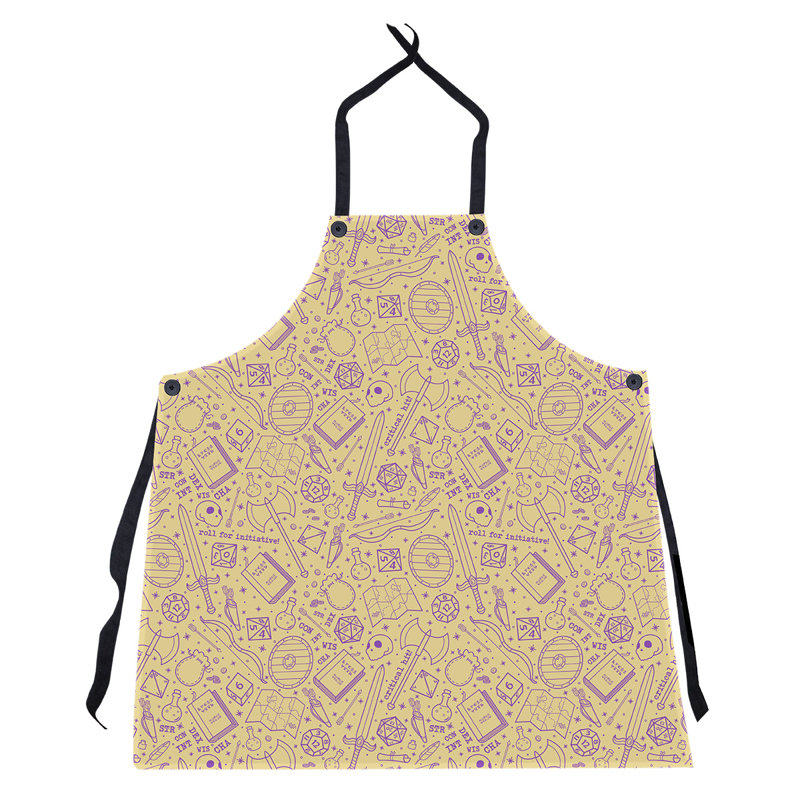 Bib Apron, Yellow/Purple