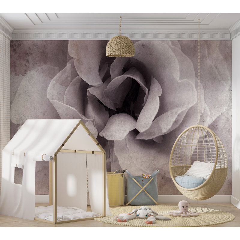 Papier peint floral - Entrée de bonheur, L 27 po x l 39 po