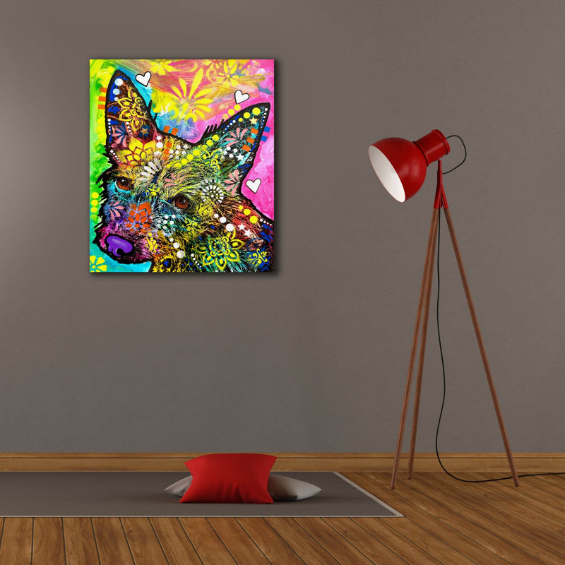 «Promise You Wont Be Mad» par Dean Russo, art mural sur toile, H 30 po x l 26 po x P 1,5 po
