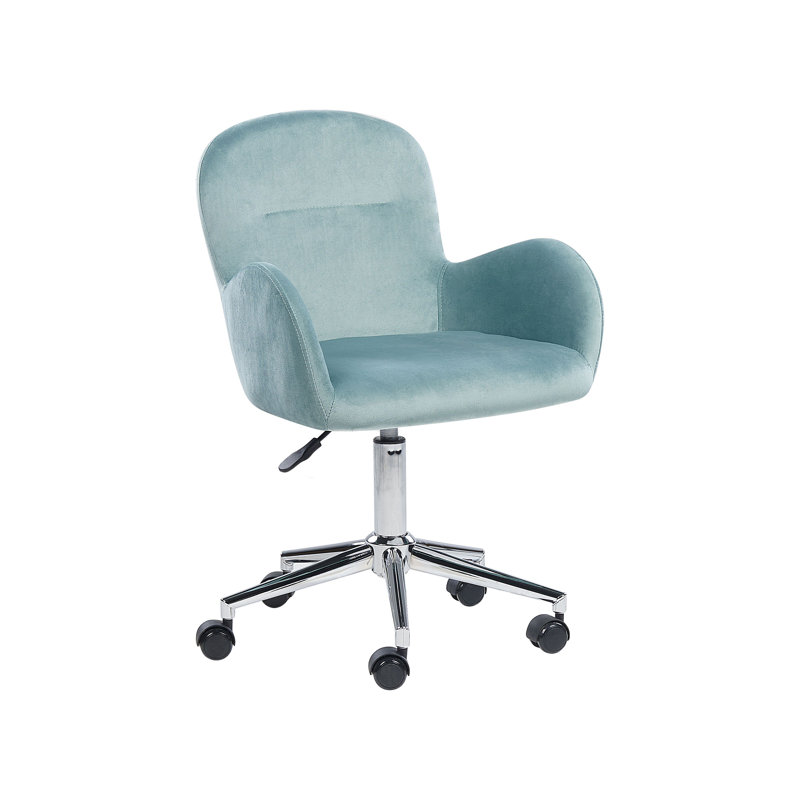 Leonardtown Velvet Office Chair, Blue