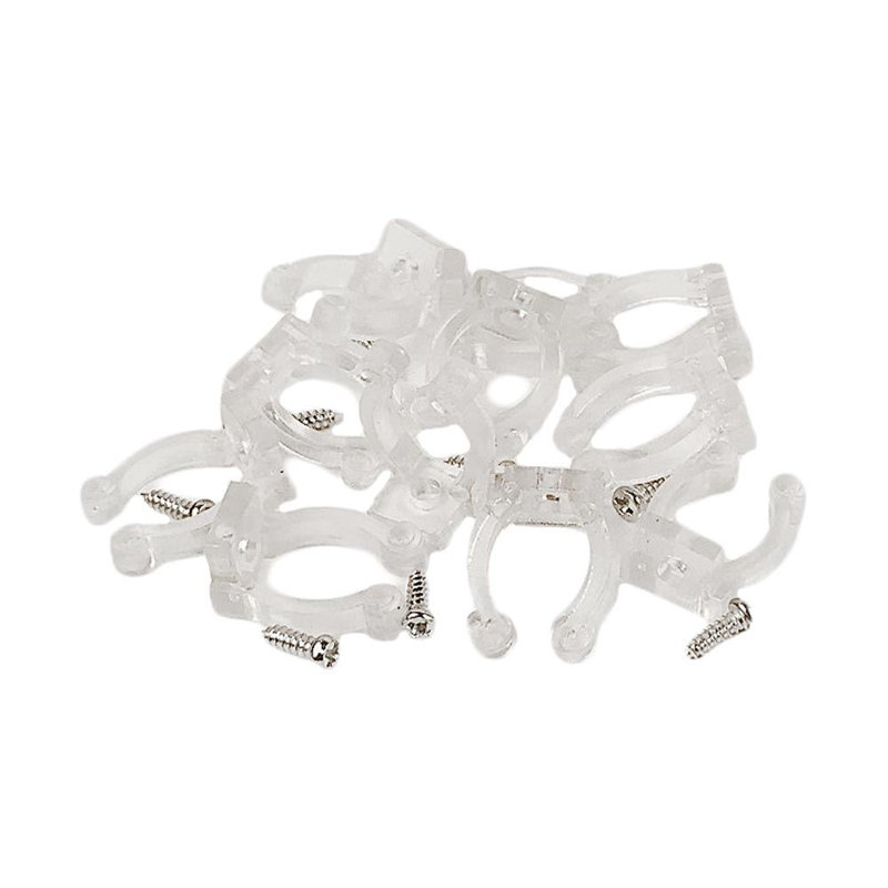 Pinces lumineuses en corde de 1/2 po Novelty Lights, lumière de corde de fixation, pince en plastique avec vis, paquet de 100