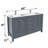 Anvay 60 in. Double Sinks Freestanding Bathroom Vanity in Charcoal Gray with Carrara Marble Top-406671024-408697619
