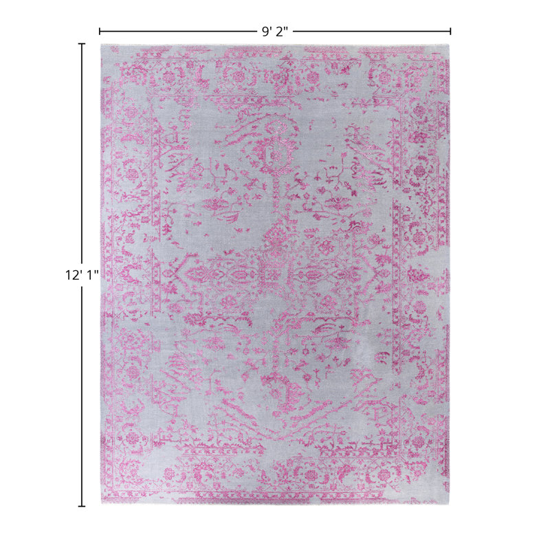Overdyed One-of-a-Kind 9' 2" X 12' 1" Hand Knotted Area Rug
