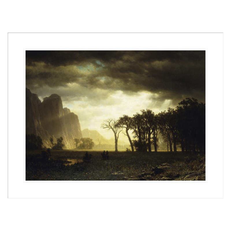 «Passing Storm in Yosemite» par Albert Bierstadt, impression giclée sur cadre, H 23,15 po x l 29,5 po