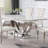 Allessandra And Chrome Rectangular U-Shaped Base Dining Table