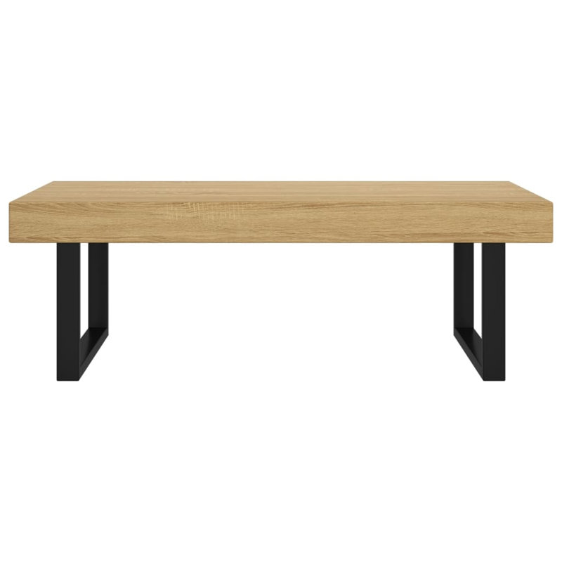 Diamondville Frame Coffee Table, Light Brown/Black, 40cm H x 120cm W x 60cm D
