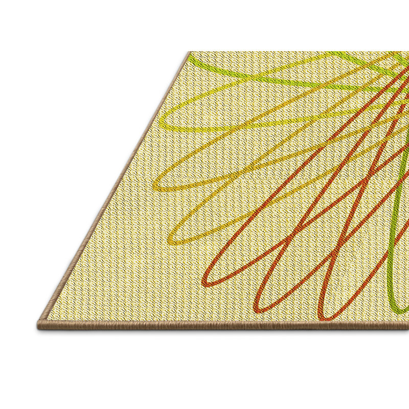 Tapis jaune géométrique, Rectangle 2 pi x 3 pi