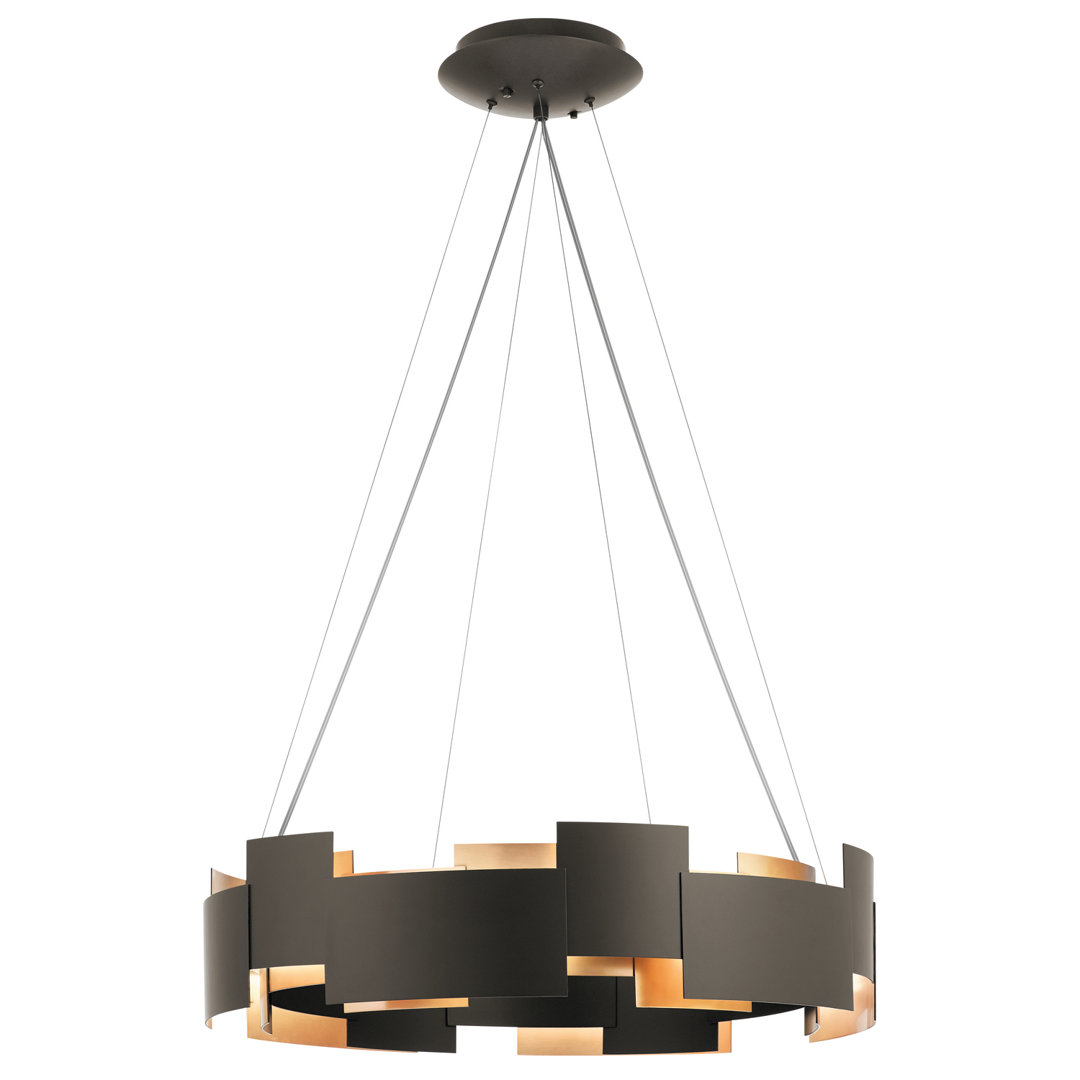 Abdulhakim 2 - Light Satin Nickel LED Drum Pendant Orren Ellis 