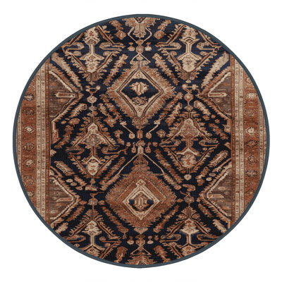 Machine Washable Persian Brown Area Rug