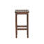 Tabouret de bar d'extérieur à hauteur de comptoir en bois d'acacia, ensemble de 2, finition brun acajou