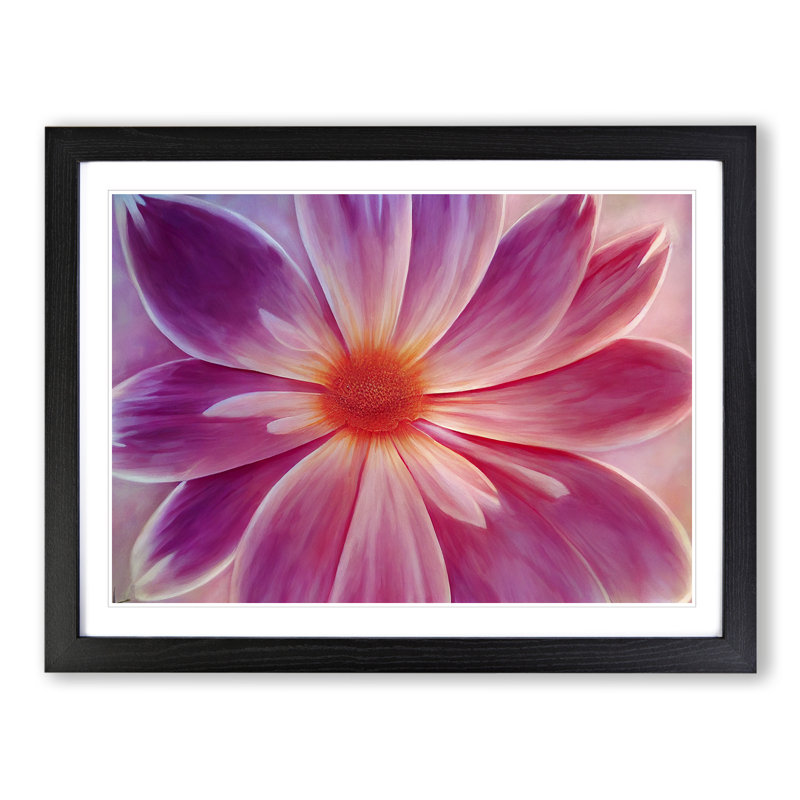 Daisy Flower - Framed Print, Black, 34cm H x 46cm W x 2cm D