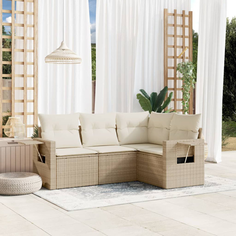 Ensemble de canapé de jardin Vidaxl beige