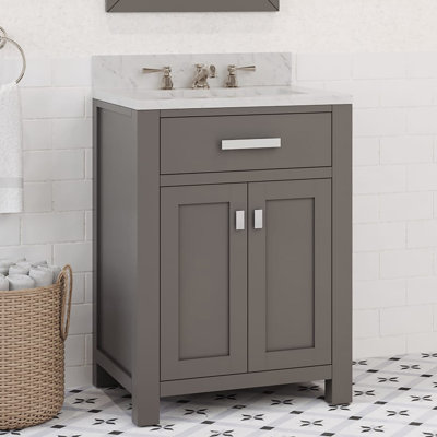 Minnetrista Single Bathroom Vanity with Marble Top