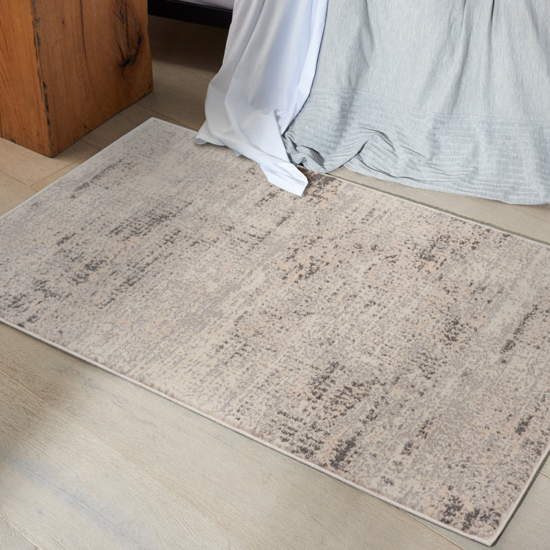 Southwestern Machine Made Power Loom Wool/Polyester Area Rug in Beige, Rectangle 2'2" x 3'9"