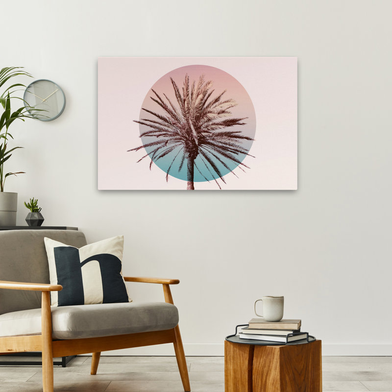 Beach Vibes, palmier, plage, coquillages modernes et corail, art numérique, art abstrait, art de la nature, minimaliste Moderne Tropical