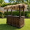 Bar tiki d'extérieur 7 pi x 3 pi avec toit de chaume et finition bois
