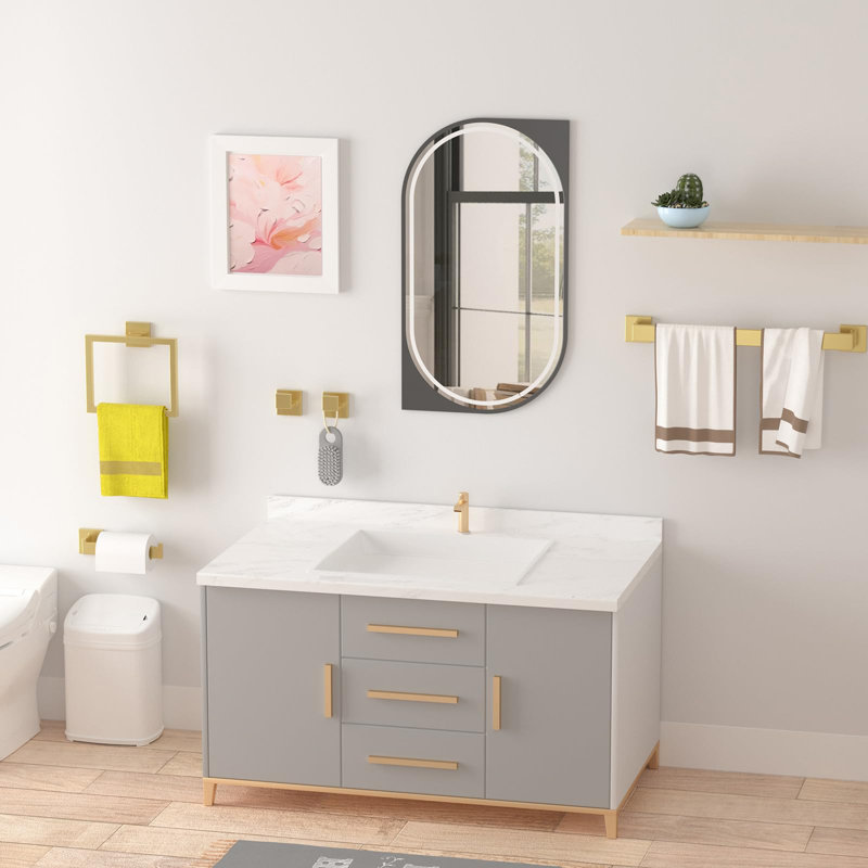 Ensemble d'accessoires de salle de bain 10 pièces, ensemble de quincaillerie de salle de bain en acier inoxydable, porte-serviettes mural pour salle de bain 24 po.