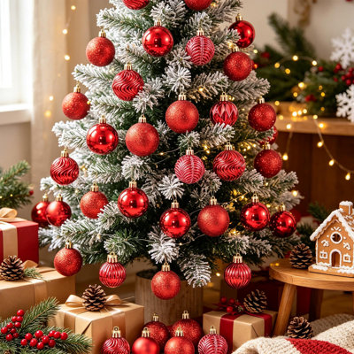 Décorations de Noël - Ensemble de 60 boules extraterrestres décoratives - Décoration pour sapin de Noël