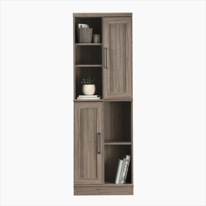 Armoire de rangement, finition brun-gris, Gris