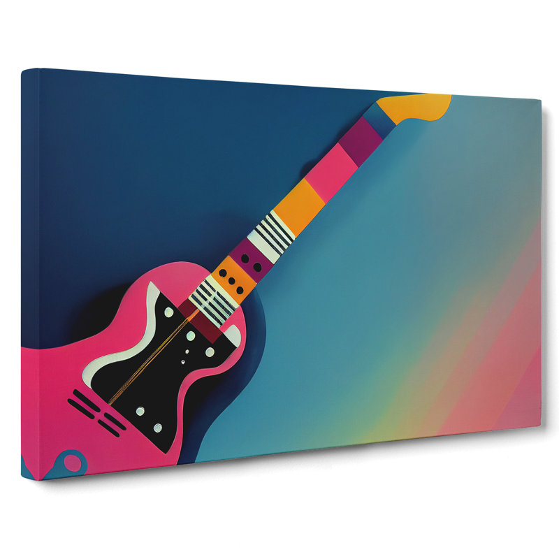 Guitar Abstract - Wrapped Canvas, 50cm H x 76cm W x 3cm D