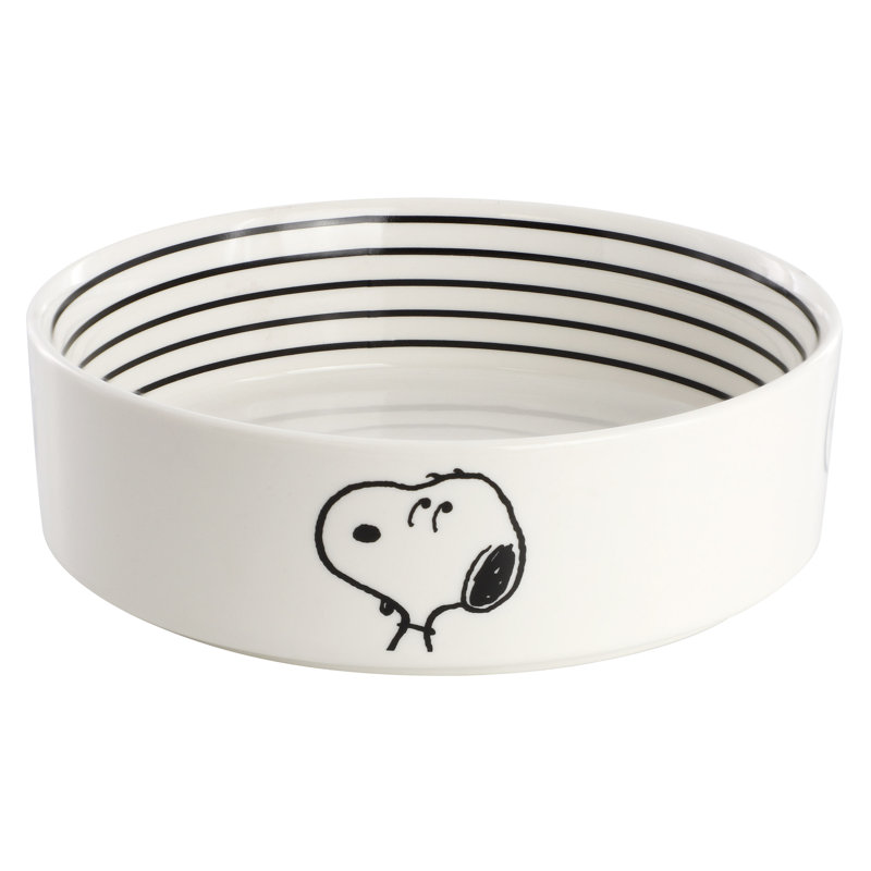Peanuts Snoopy Suppertime Favourites 6.5in Stoneware Pet Bowl