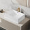 Lavabo de salle de bain vasque rectangulaire en porcelaine vitreuse blanche avec trop-plein 20 po x 15 po Dublin