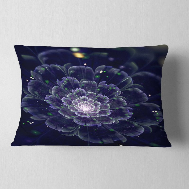 Coussin lombaire à fleur fractale floral
