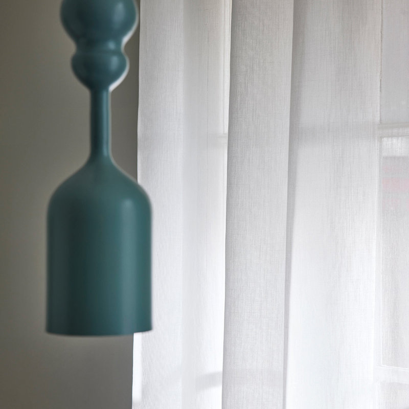 Sheer Curtain Single Panel, White, 350cm x 298cm