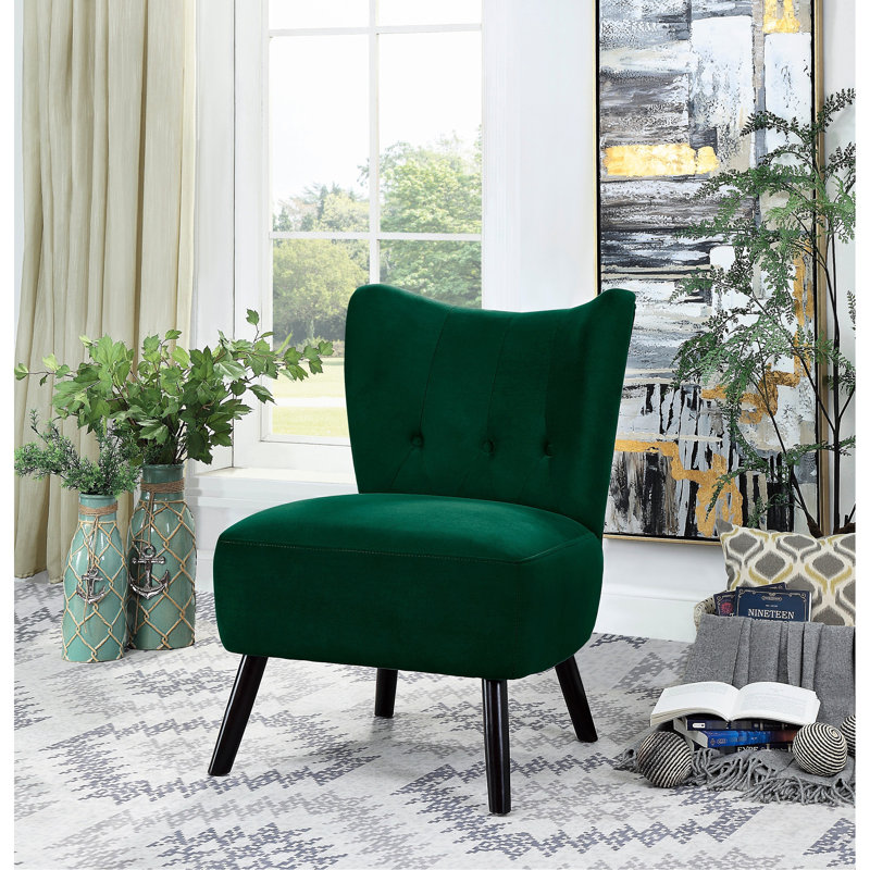 Fauteuil d'appoint recouvert de velours