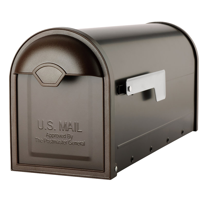 Winston Post Mount Mailbox Rubbed Bronze, Rubbed Bronze