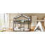Lit superposé simple en bois avec tente-124917814