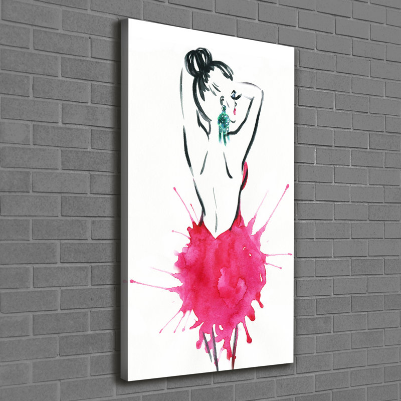 Fashion Illustration - Wrapped Canvas Print