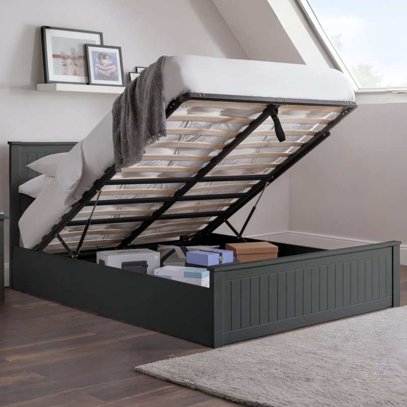Coralie Storage Bed, Anthracite, Kingsize (5')