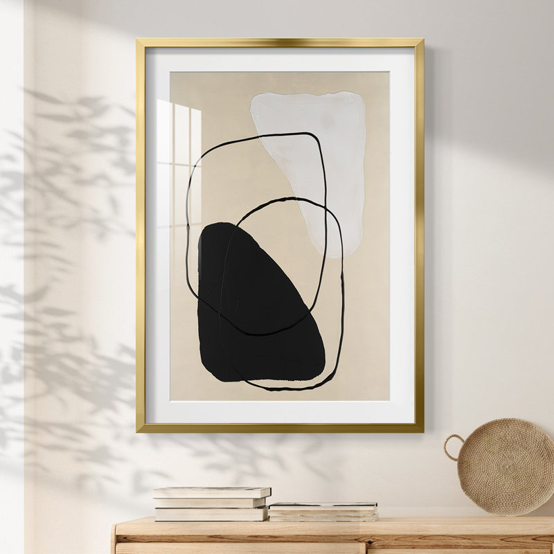 Avant Mod II -Framed Print, 25.5" H x 17.5" W, Gold