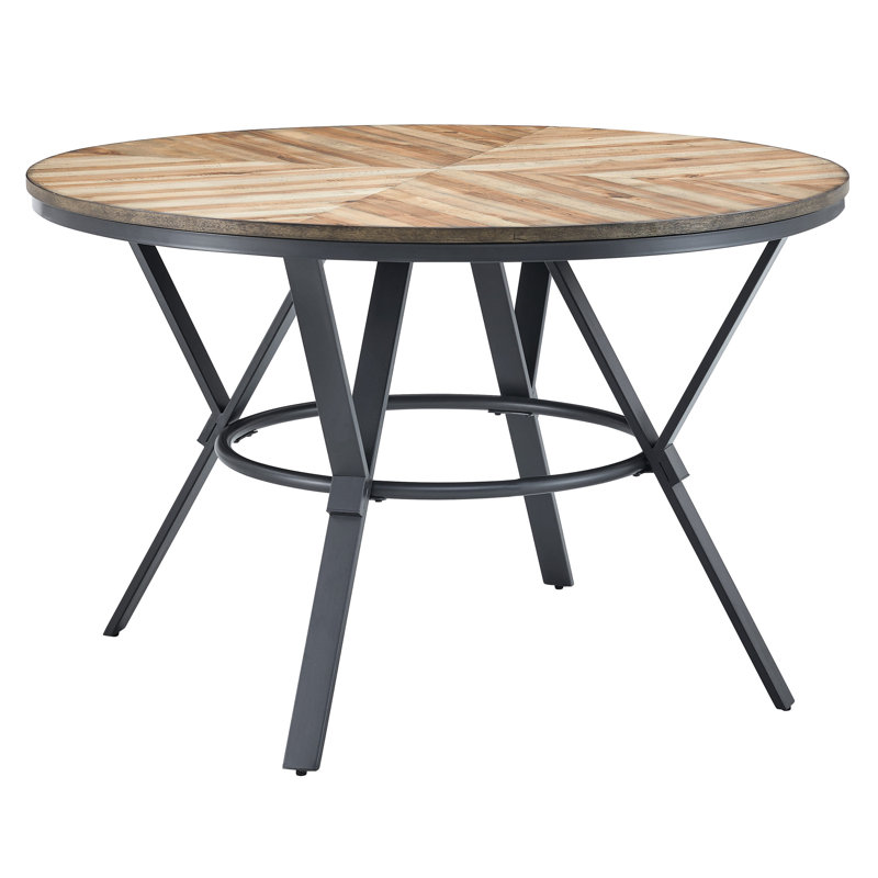 Élégante table d'intérieur avec pieds en bouleau et en métal pour la construction des pieds de la salle à manger