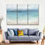 Ensemble de 3 pièces de paysage de mer serein sur toile Sandy Beach-92789313